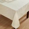 imageLaura Ashley Arabesque Luxurious Shimmery Fabric Tablecloth for Formal Dining Holiday Wedding or Party 60quot x 84quot GoldGold
