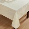 imageLaura Ashley Arabesque Luxurious Shimmery Fabric Tablecloth for Formal Dining Holiday Wedding or Party 60quot x 84quot GoldGold