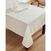 imageLaura Ashley Arabesque Luxurious Shimmery Fabric Tablecloth for Formal Dining Holiday Wedding or Party 60quot x 84quot GoldSilver