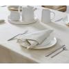 imageLaura Ashley Arabesque Luxurious Shimmery Fabric Tablecloth for Formal Dining Holiday Wedding or Party 60quot x 84quot GoldSilver
