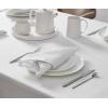 imageLaura Ashley Arabesque Luxurious Shimmery Fabric Tablecloth for Formal Dining Holiday Wedding or Party 60quot x 84quot GoldWhite