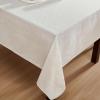 imageLaura Ashley Dothan Luxury Linen Blend Tablecloth for Formal Dining Holiday Wedding or Party 60quot x 84quot Taupe144 x 60 Rectangular Tablecloth