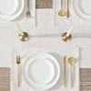 imageLaura Ashley Dothan Luxury Linen Blend Tablecloth for Formal Dining Holiday Wedding or Party 60quot x 84quot Taupe90 x 16 Rectangular Runner