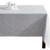 imageLaura Ashley Harper Luxuriously Smooth Fabric Tablecloth for Formal or Casual Dining Holiday Banquet Wedding or Party 60quot x 102quot IvoryGrey