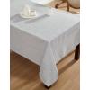 imageLaura Ashley Harper Luxuriously Smooth Fabric Tablecloth for Formal or Casual Dining Holiday Banquet Wedding or Party 60quot x 102quot IvoryGrey