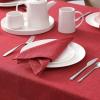 imageLaura Ashley Harper Luxuriously Smooth Fabric Tablecloth for Formal or Casual Dining Holiday Banquet Wedding or Party 60quot x 102quot IvoryRed