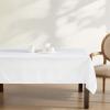 imageLaura Ashley Harper Luxuriously Smooth Fabric Tablecloth for Formal or Casual Dining Holiday Banquet Wedding or Party 60quot x 102quot IvoryWhite