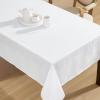 imageLaura Ashley Harper Luxuriously Smooth Fabric Tablecloth for Formal or Casual Dining Holiday Banquet Wedding or Party 60quot x 102quot IvoryWhite