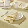 imageLaura Ashley Harper Luxuriously Smooth Fabric Tablecloth for Formal or Casual Dining Holiday Banquet Wedding or Party 60quot x 102quot IvoryYellow
