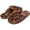imageLaura Ashley Ladies All Over Plush WMemory Foam SlippersBrown