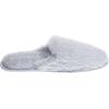 imageLaura Ashley Ladies All Over Plush WMemory Foam SlippersLight Grey