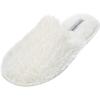 imageLaura Ashley Ladies All Over Plush WMemory Foam SlippersOffwhite