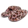 imageLaura Ashley Ladies All Over Plush WMemory Foam SlippersPink Print