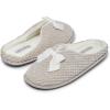 imageLaura Ashley Womens Memory Foam Slip On Terry Cloth Clog Slippers Ladies Fuzzy Rubber Bottom Fur Bedroom House ShoesClay Velour