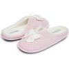 imageLaura Ashley Womens Memory Foam Slip On Terry Cloth Clog Slippers Ladies Fuzzy Rubber Bottom Fur Bedroom House ShoesPink Quartz