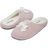 imageLaura Ashley Womens Memory Foam Slip On Terry Cloth Clog Slippers Ladies Fuzzy Rubber Bottom Fur Bedroom House ShoesVintage Pink Velour