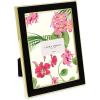imageLaura Ashley 5x7 White Enamel Picture Frame Gold Metal Edge with Easel for Countertop Counterspace Tabletop Display Bookshelf Desk Wall Dcor Photo GalleryBlack W Gold