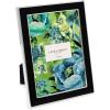 imageLaura Ashley 5x7 White Enamel Picture Frame Gold Metal Edge with Easel for Countertop Counterspace Tabletop Display Bookshelf Desk Wall Dcor Photo GalleryBlack W Silver