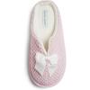 imageLaura Ashley Womens Memory Foam Slip On Terry Cloth Clog Slippers Ladies Fuzzy Rubber Bottom Fur Bedroom House ShoesPink Quartz