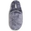 imageLaura Ashley Womens Soft Plush Memory Foam Scuff Slippers Warm Fuzzy Fluffy Bedroom Slipper Ladies Faux Fur Slip On House ShoesDenim Tipped