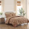 imageLaura Ashley  FullQueen Comforter Set Soft Cotton Bedding with Matching Shams Floral Home Decor OekoTex Certified Bloomsbury Brown FullQueenBloomsbury Brown