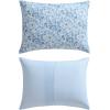 imageLaura Ashley  FullQueen Comforter Set Soft Cotton Bedding with Matching Shams Floral Home Decor OekoTex Certified Bloomsbury Brown FullQueenQuartet Blue