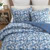 imageLaura Ashley  FullQueen Comforter Set Soft Cotton Bedding with Matching Shams Floral Home Decor OekoTex Certified Bloomsbury Brown FullQueenSweet Memories Blue