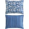 imageLaura Ashley  FullQueen Comforter Set Soft Cotton Bedding with Matching Shams Floral Home Decor OekoTex Certified Bloomsbury Brown FullQueenSweet Memories Blue