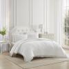 imageLaura Ashley  Queen Comforter Reversible Bedding Set with Matching Shams Ruffled Home Decor Dorm Room Essentials Eyelet Ruffle White QueenEyelet Ruffle White