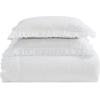 imageLaura Ashley  Queen Comforter Reversible Bedding Set with Matching Shams Ruffled Home Decor Dorm Room Essentials Eyelet Ruffle White QueenEyelet Ruffle White