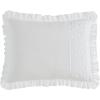 imageLaura Ashley  Queen Comforter Reversible Bedding Set with Matching Shams Ruffled Home Decor Dorm Room Essentials Eyelet Ruffle White QueenEyelet Ruffle White
