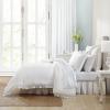 imageLaura Ashley  Queen Comforter Reversible Bedding Set with Matching Shams Ruffled Home Decor Dorm Room Essentials Eyelet Ruffle White QueenEyelet Ruffle White