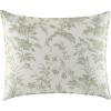imageLaura Ashley  Queen Comforter Set Reversible Cotton Bedding Includes Matching Shams with Bonus Euro Shams ampamp Throw Pillows Amberley BlackWhite QueenGreen