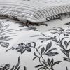 imageLaura Ashley  Queen Comforter Set Reversible Cotton Bedding Includes Matching Shams with Bonus Euro Shams ampamp Throw Pillows Amberley BlackWhite QueenAmberley BlackWhite