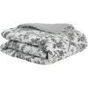 imageLaura Ashley  Queen Comforter Set Reversible Cotton Bedding Includes Matching Shams with Bonus Euro Shams ampamp Throw Pillows Amberley BlackWhite QueenAmberley BlackWhite