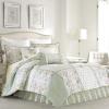 imageLaura Ashley  Queen Comforter Set Reversible Cotton Bedding with Matching Shams ampamp Bedskirt Stylish Home Decor for All Seasons Harper Sage Queen