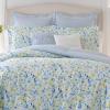 imageLaura Ashley Comforter Soft Reversible Bedding Set Includes Matching Bonus Euro Shams ampamp Throw Pillows Queen Nora BlueYellowGreenWhiteKing