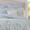 imageLaura Ashley Comforter Soft Reversible Bedding Set Includes Matching Bonus Euro Shams ampamp Throw Pillows Queen Nora BlueYellowGreenWhiteQueen