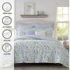 imageLaura Ashley Comforter Soft Reversible Bedding Set Includes Matching Bonus Euro Shams ampamp Throw Pillows Queen Nora BlueYellowGreenWhiteQueen