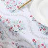 imageLaura Ashley Decorative Tablecloth Wrinkle and Stain Resistant Spillproof Water Repellent Easy Care Washable Polyester Fabric for Dining Kitchen Holiday and Party 60quot x 84quot Apple BlossomTree Trellis