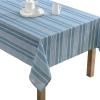 imageLaura Ashley Decorative Tablecloth Wrinkle and Stain Resistant Spillproof Water Repellent Easy Care Washable Polyester Fabric for Dining Kitchen Holiday and Party 60quot x 84quot Apple BlossomBlue Stripe