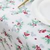 imageLaura Ashley Decorative Tablecloth Wrinkle and Stain Resistant Spillproof Water Repellent Easy Care Washable Polyester Fabric for Dining Kitchen Holiday and Party 60quot x 84quot Apple BlossomHolly Berry
