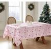 imageLaura Ashley Decorative Tablecloth Wrinkle and Stain Resistant Spillproof Water Repellent Easy Care Washable Polyester Fabric for Dining Kitchen Holiday and Party 60quot x 84quot Apple BlossomPink Candy Cane