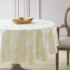 imageLaura Ashley Decorative Tablecloth Wrinkle and Stain Resistant Spillproof Water Repellent Easy Care Washable Polyester Fabric for Dining Kitchen Holiday and Party 60quot x 84quot Apple BlossomForsythia
