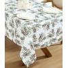 imageLaura Ashley Decorative Tablecloth Wrinkle and Stain Resistant Spillproof Water Repellent Easy Care Washable Polyester Fabric for Dining Kitchen Holiday and Party 60quot x 84quot Apple BlossomCandy Cane