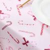 imageLaura Ashley Decorative Tablecloth Wrinkle and Stain Resistant Spillproof Water Repellent Easy Care Washable Polyester Fabric for Dining Kitchen Holiday and Party 60quot x 84quot Apple BlossomPink Candy Cane