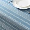 imageLaura Ashley Decorative Tablecloth Wrinkle and Stain Resistant Spillproof Water Repellent Easy Care Washable Polyester Fabric for Dining Kitchen Holiday and Party 60quot x 84quot Apple BlossomBlue Stripe