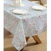 imageLaura Ashley Decorative Tablecloth Wrinkle and Stain Resistant Spillproof Water Repellent Easy Care Washable Polyester Fabric for Dining Kitchen Holiday and Party 60quot x 84quot Apple BlossomReindeer Prance