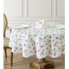 imageLaura Ashley Decorative Tablecloth Wrinkle and Stain Resistant Spillproof Water Repellent Easy Care Washable Polyester Fabric for Dining Kitchen Holiday and Party 60quot x 84quot Apple BlossomHolly Berry