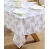 imageLaura Ashley Decorative Tablecloth Wrinkle and Stain Resistant Spillproof Water Repellent Easy Care Washable Polyester Fabric for Dining Kitchen Holiday and Party 60quot x 84quot Apple BlossomTree Trellis